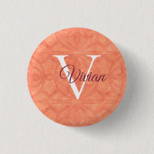 Grapefruit Pink 3 Cm Round Badge