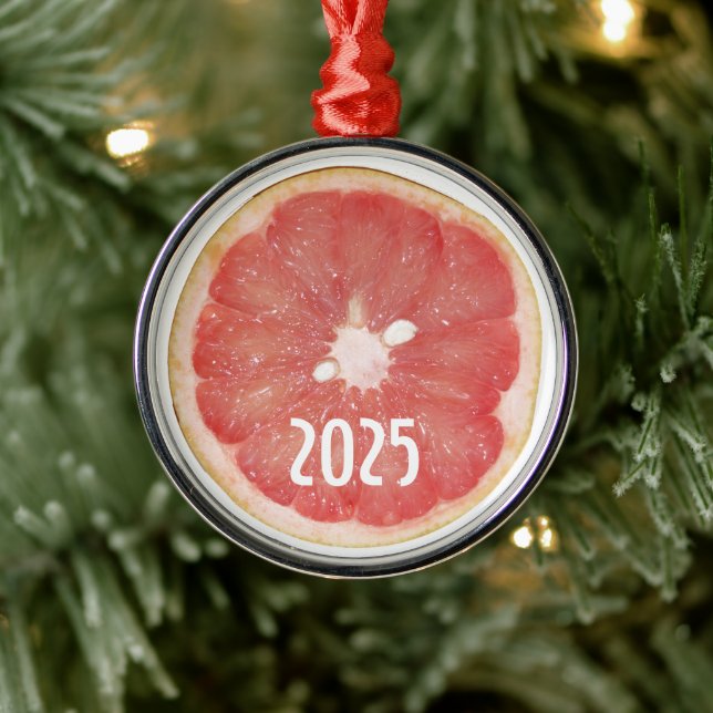 Grapefruit Slice Christmas Ornament (Tree)
