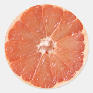 Grapefruit Slice Classic Round Sticker