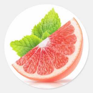 Grapefruit slice classic round sticker