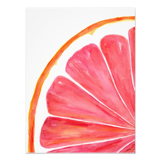 Grapefruit Slice Photo Enlargement Print (Front)