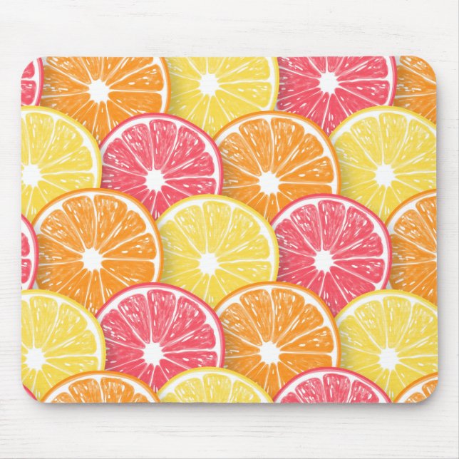 Grapefruit slices mouse mat (Front)