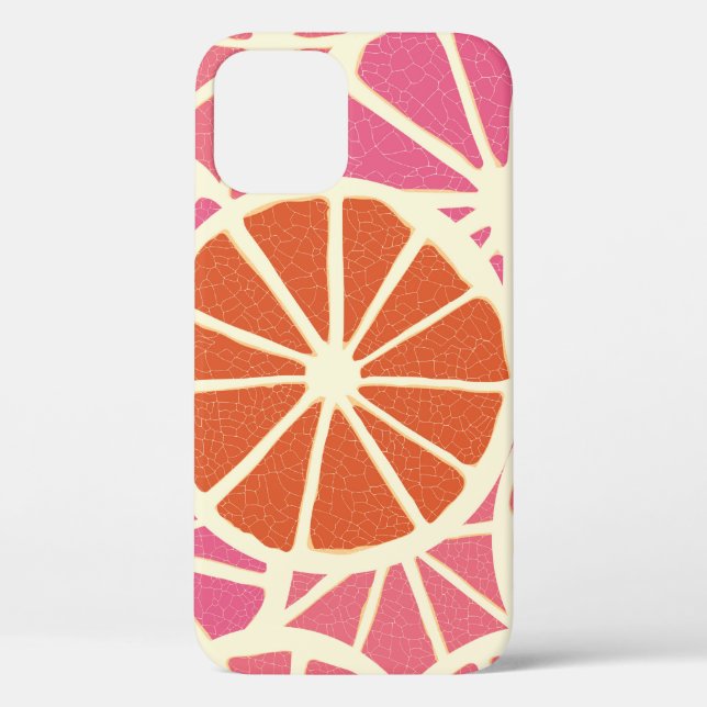Grapefruit slices seamless pattern,fresh citrus ba Case-Mate iPhone case (Back)