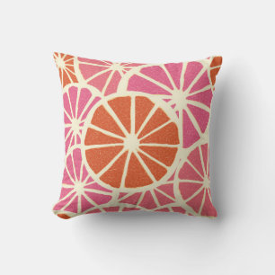 Grapefruit slices seamless pattern,fresh citrus ba cushion