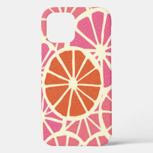 Grapefruit slices seamless pattern,fresh citrus ba iPhone 12 case