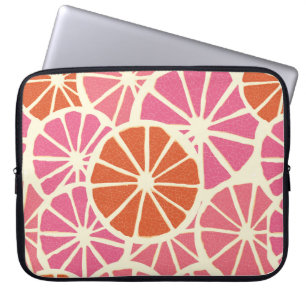 Grapefruit slices seamless pattern,fresh citrus ba laptop sleeve