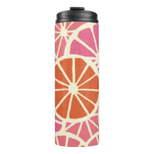 Grapefruit slices seamless pattern,fresh citrus ba thermal tumbler
