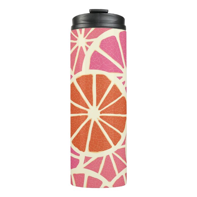 Grapefruit slices seamless pattern,fresh citrus ba thermal tumbler (Front)