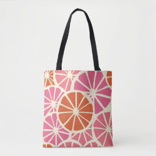 Grapefruit slices seamless pattern,fresh citrus ba tote bag