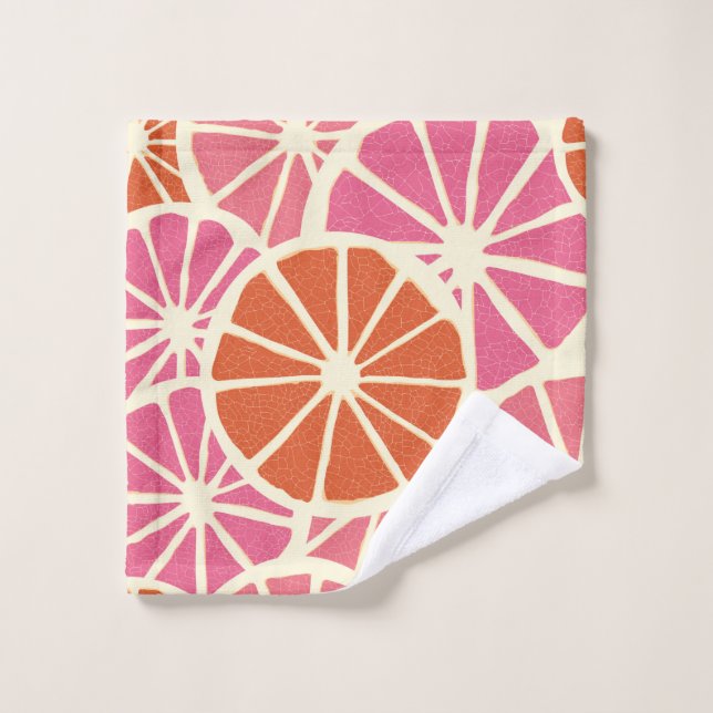 Grapefruit slices seamless pattern,fresh citrus ba wash cloth (Wash Cloth)