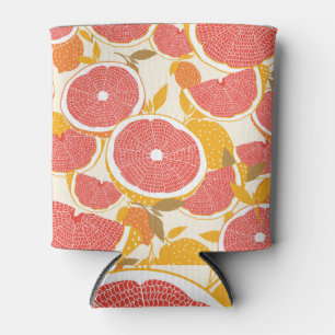 Grapefruit Slices with Leaves Can Cooler