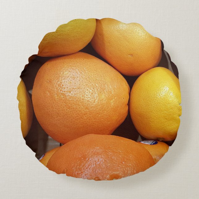 Grapefruit Throw Pillow (Front)