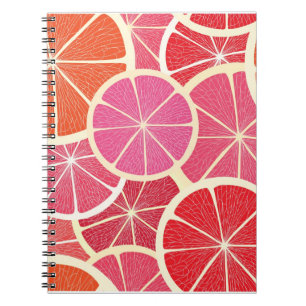 Grapefruit vintage background notebook