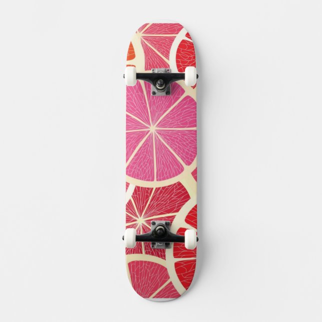 Grapefruit vintage background skateboard (Front)