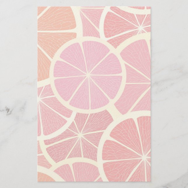 Grapefruit vintage background stationery (Front)