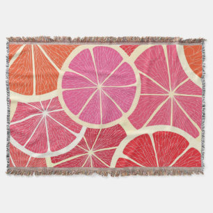 Grapefruit vintage background throw blanket