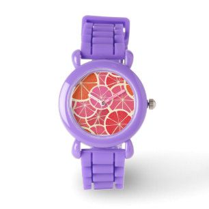 Grapefruit vintage background watch