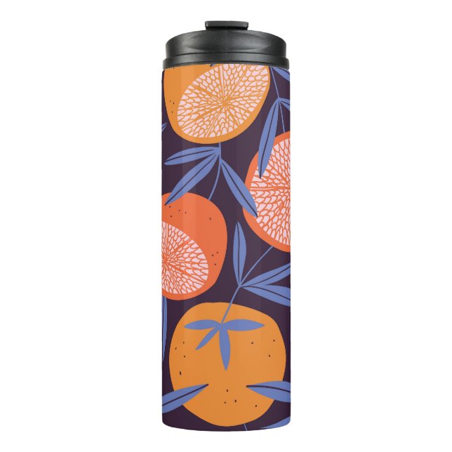Grapefruit Vintage, Tropical Fruit Pattern. Thermal Tumbler (Front)