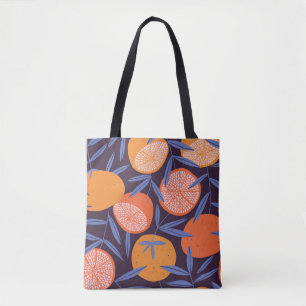 Grapefruit Vintage, Tropical Fruit Pattern. Tote Bag