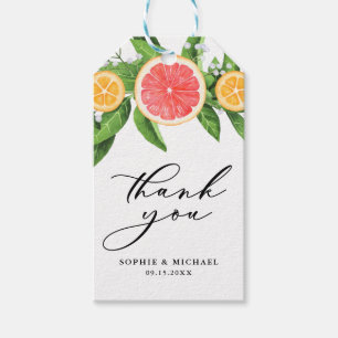 Grapefruits and Oranges Summer Thank You Gift Tags