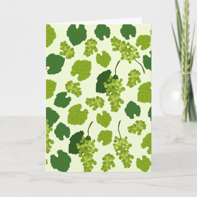 Grapes and Grape Leaves Pattern Card (Front)