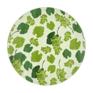 Grapes and Grape Leaves Pattern Cutting Board