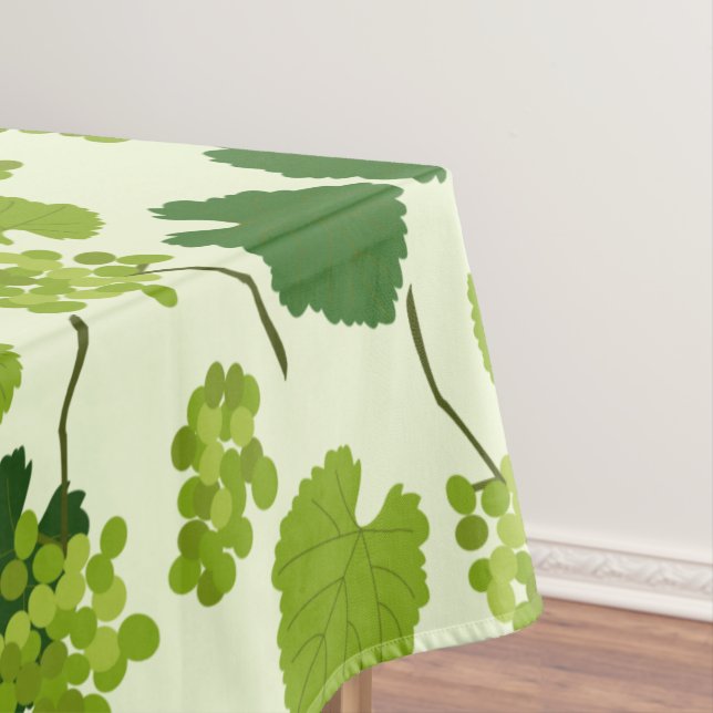 Grapes and Grape Leaves Pattern   Tablecloth (In Situ)
