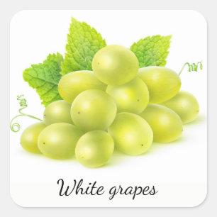 Grapes and mint square sticker