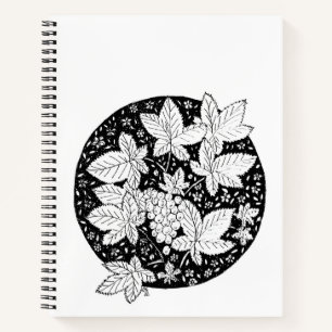 Grapes and Vines Inkdrawing Notebook
