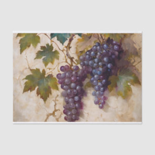 Grapes and Vines Watercolor Decoupage Tissue Paper