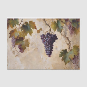 Grapes and Vines Watercolor Decoupage Tissue Paper