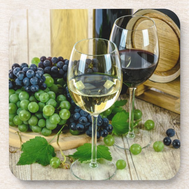 grapes and wine coaster (Front)