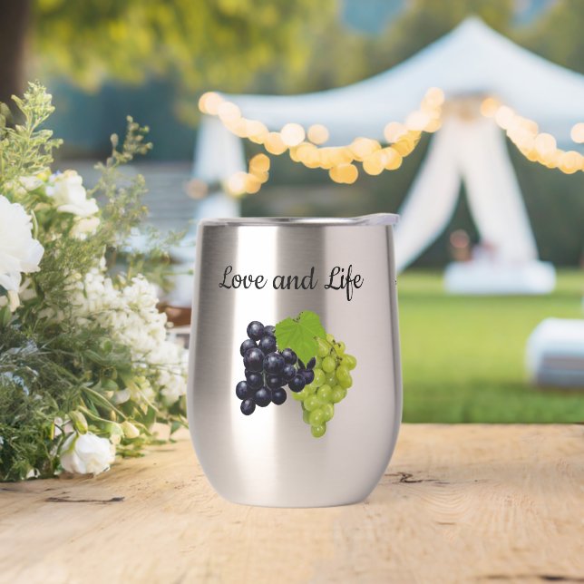 Grapes and Wine Glass Personalised (Wedding)