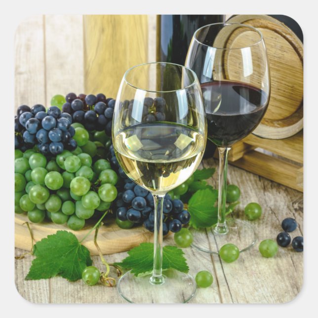 grapes and wine stickers (Front)