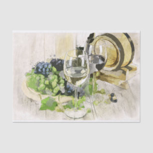 grapes and wine tissue paper