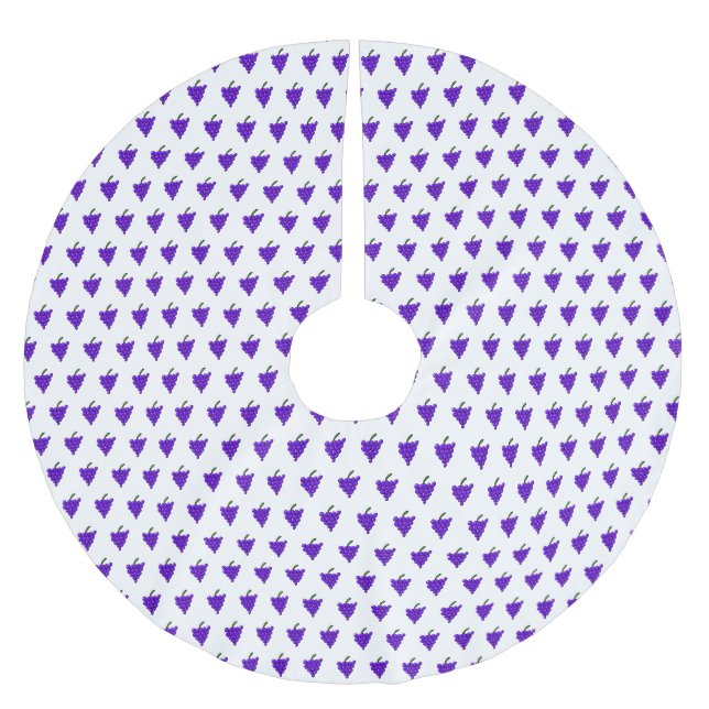 Grapes Brushed Polyester Tree Skirt (Front)