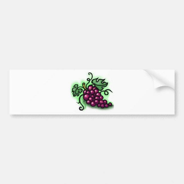 Grapes Bumper Sticker (Front)