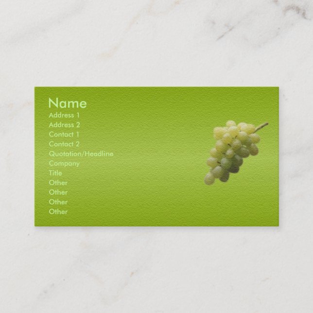 Grapes Business Card (Front)