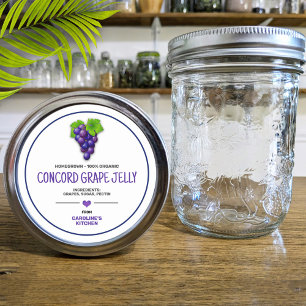 Grapes Canning Jar Label
