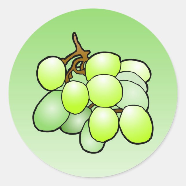 Grapes - Classic Round Sticker (Front)