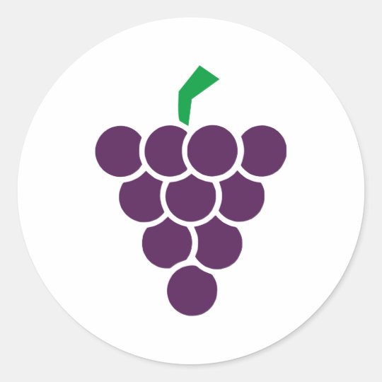 Grapes Classic Round Sticker