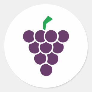 Grapes Classic Round Sticker