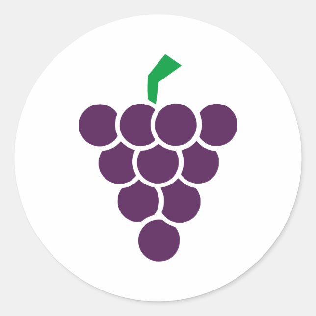 Grapes Classic Round Sticker (Front)
