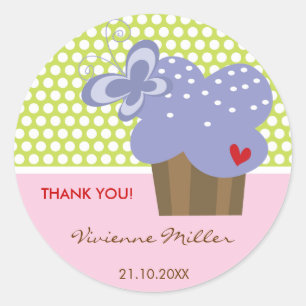 Grapes Cupcake Thank You Birthday Party Gift Tag