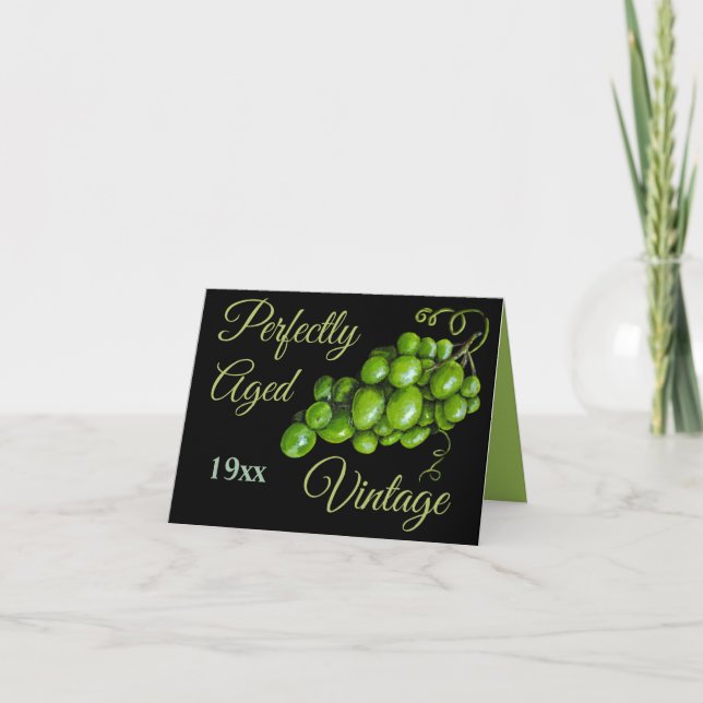 Grapes Folded Greeting Card (Front)