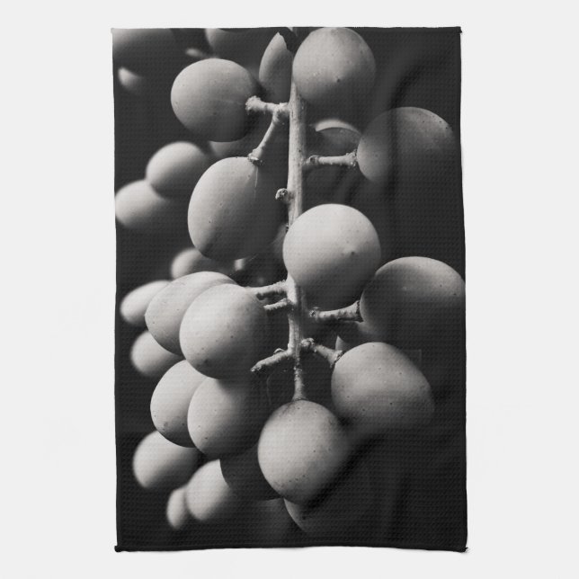 grapes for a sour day tea towel (Vertical)