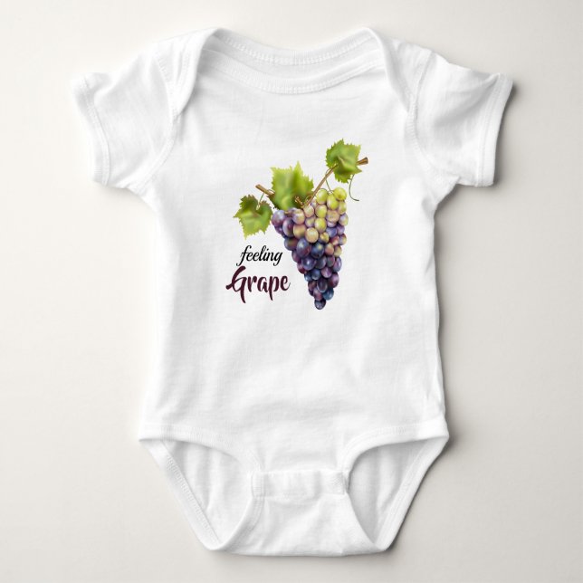 Grapes Fruit Baby Bodysuit (Front)