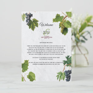 Grapes Greek Island Wedding Itinerary Program Programme