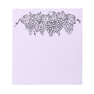 Grapes Illustration Fall Harvest  Notepad