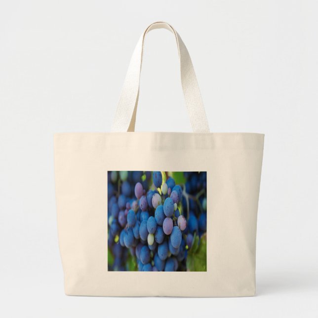 Grapes Large Tote Bag (Front)